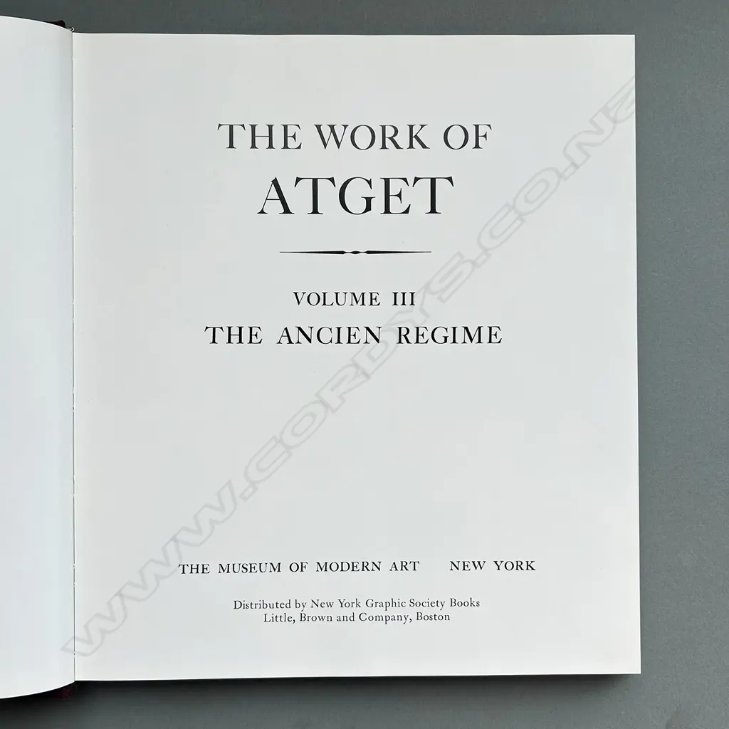 THE WORK OF ATGET: OLD FRANCE, THE ANCIEN REGIME, MODERN TIMES - 3 VOLS Image 1++